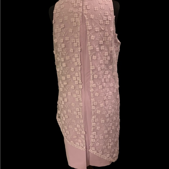 Alex Marie Lilac Lace Overlay Dress - Picture 7 of 13